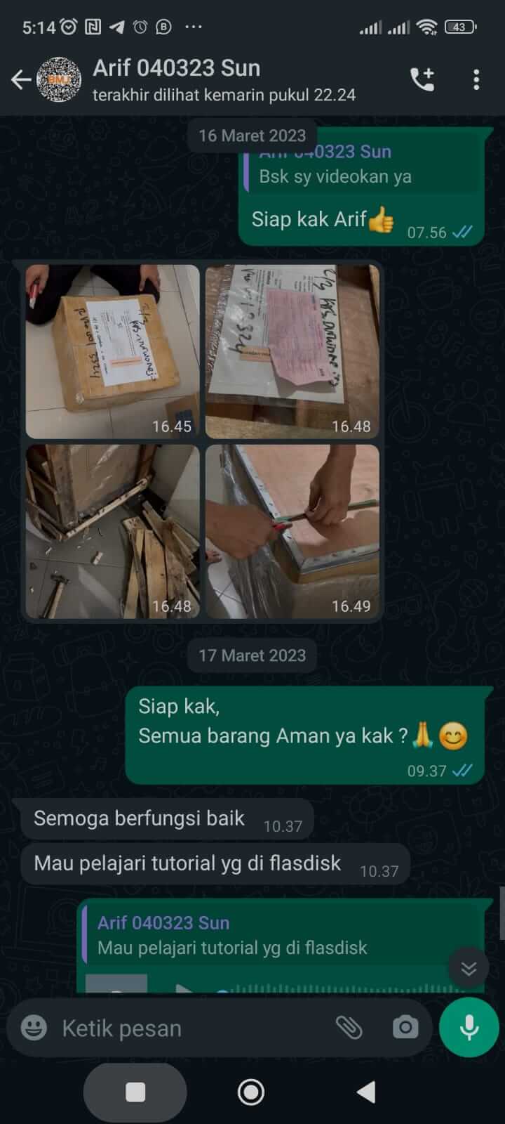 Paket sampai mitra Purworejo