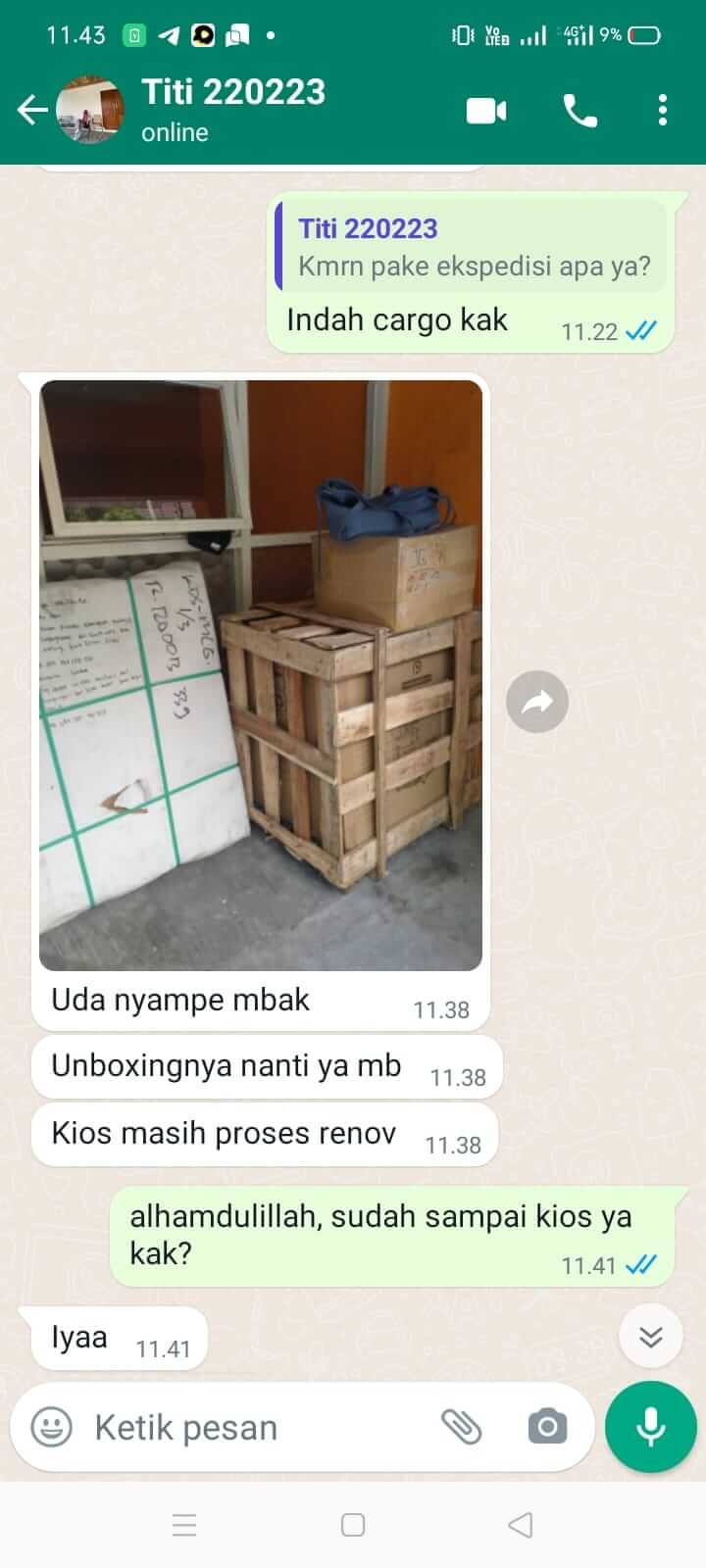 Paket sampai mitra Malang